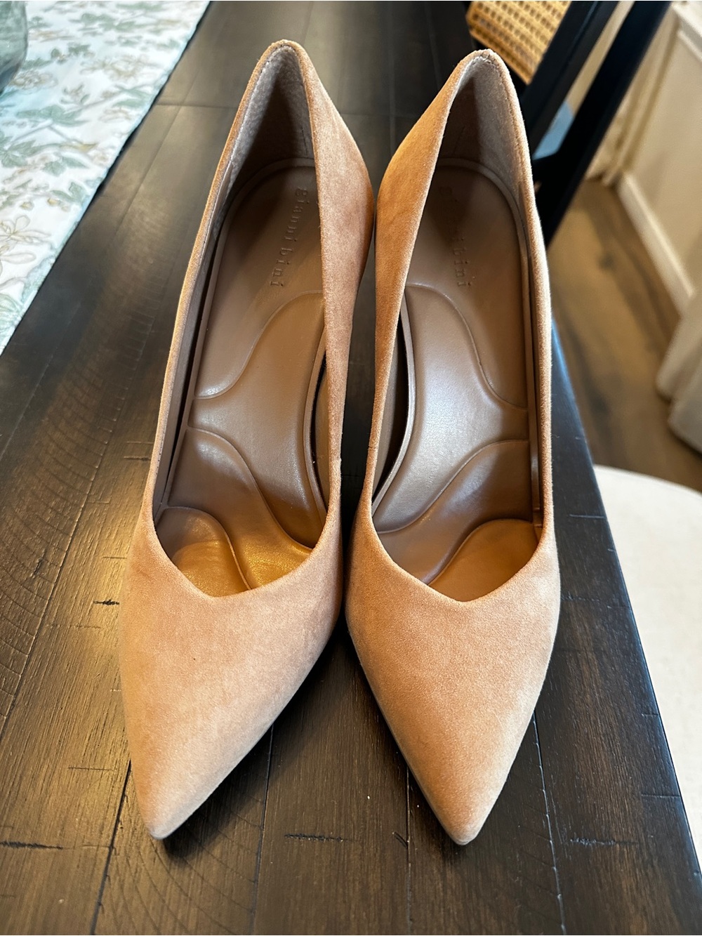 Gianni Bini suede camel wedges